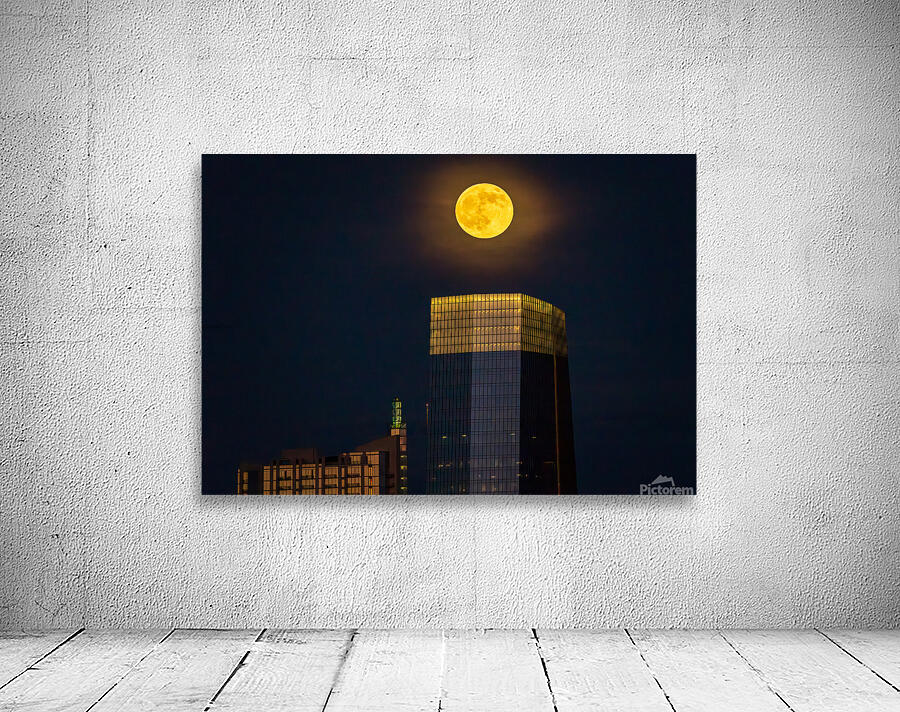 Harvest moon above sixth and Guadalupe apartment Austin Wall Preview