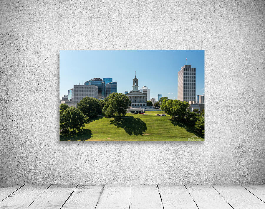 Aerial view of the State Capitol building in Nashville Tennessee Wall Preview