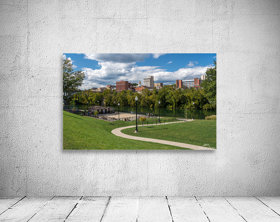 Panorama of Fairmont in West Virginia taken from Palantine Park Wall Preview