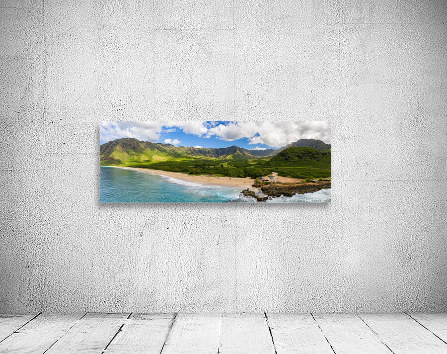 Makua beach and valley on west coast of Oahu Wall Preview
