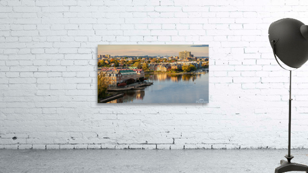 Waterfront of city of Alexandria in Virginia at sunset Wall Preview