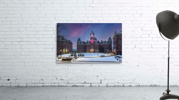 Woodburn Hall at West Virginia University in December Wall Preview