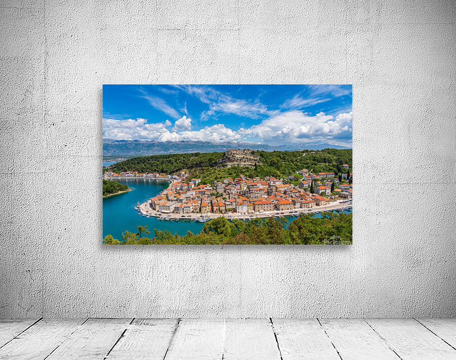 Picturesque small riverside town of Novigrad in Croatia Wall Preview