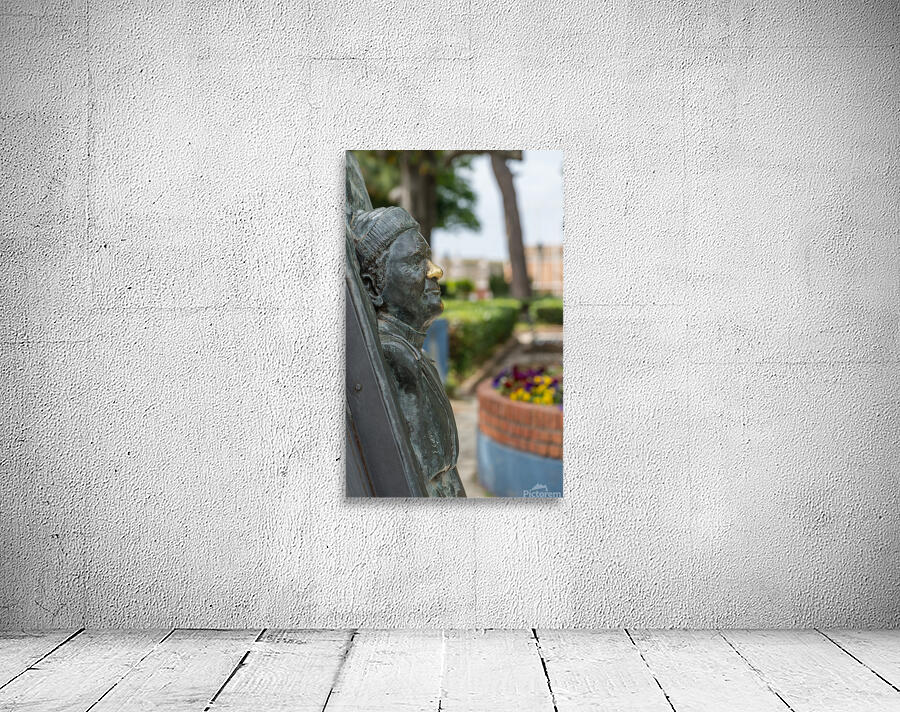 Statue of bust of Lawrence Durrell in Corfu Wall Preview