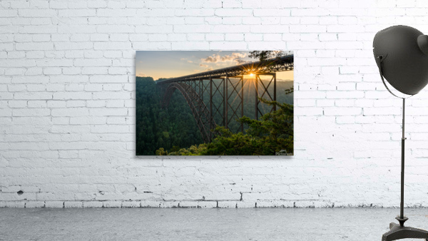 Sunset at the New River Gorge Bridge in West Virginia Wall Preview