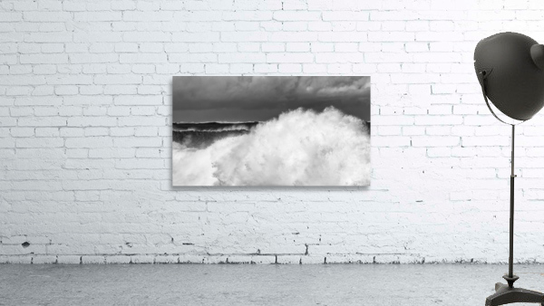 Frozen motion of large wave on beach Wall Preview