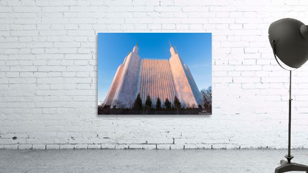 Mormon temple in Washington DC in late winter Wall Preview