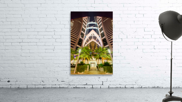 Dramatic view of Bahrain World Trade Center buildings Wall Preview