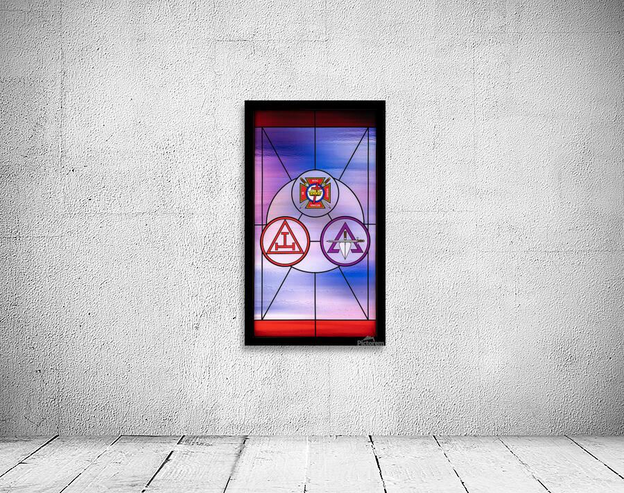 Stained glass window for the order of the Knights Templar Wall Preview