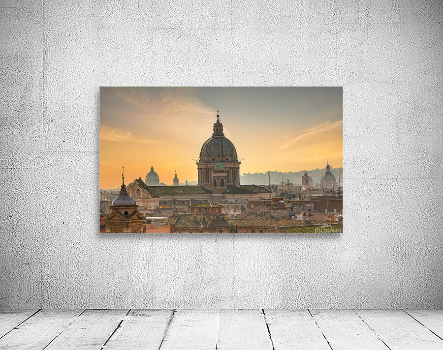 Skyline of Rome towards San Carlo al Corso Wall Preview
