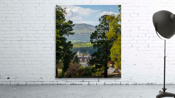 View of the manor house at Bodnant Gardens in North Wales Wall Preview