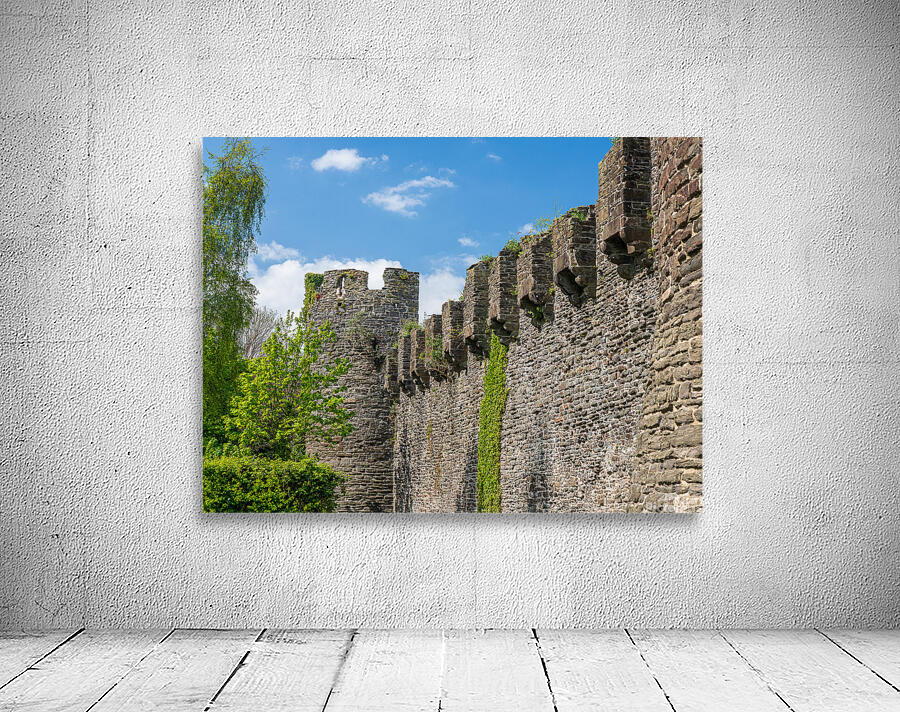 Ancient toilets in the historic Conwy castle in North Wales Wall Preview