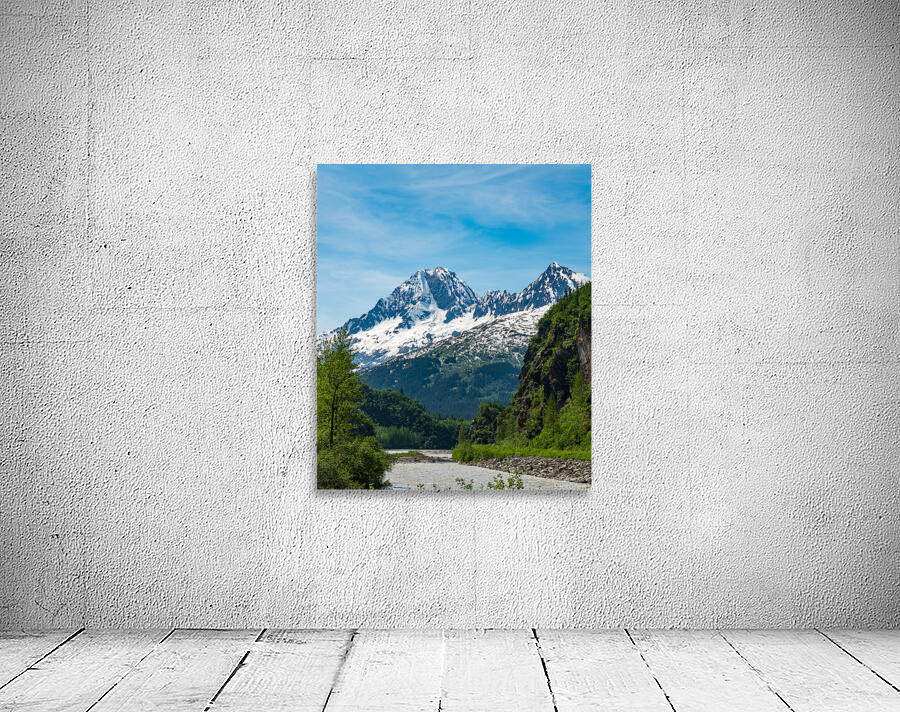 Majestic mountains from Keystone Canyon rise over trees Wall Preview