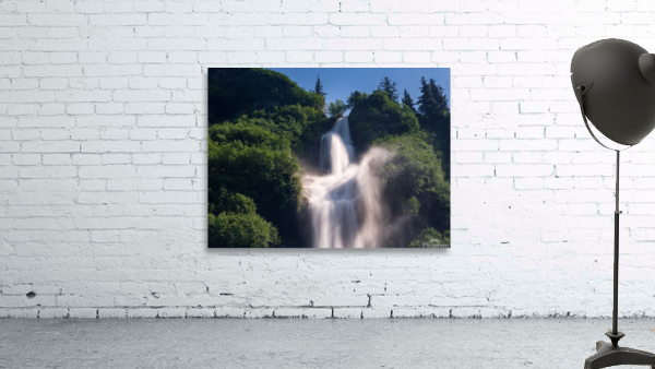 Dramatic waterfall of Bridal Veil Falls in Keystone Canyon Wall Preview