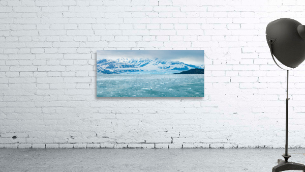 The Hubbard glacier near Valdez in Alaska on cloudy day Wall Preview