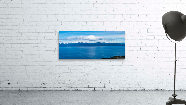 Broad panorama of the mountain range at Icy Strait Point in Alas Wall Preview