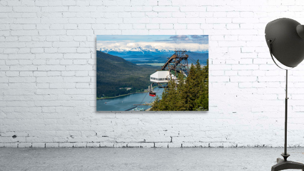 GoldBelt tram suspended above the city of Juneau Alaska Wall Preview