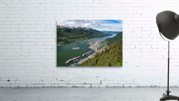 View from Mount Roberts down to port of Juneau Alaska Wall Preview