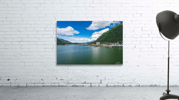 City of Juneau in Alaska seen from the water in the port Wall Preview