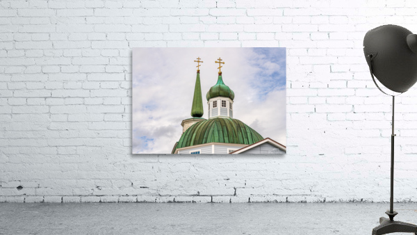 Exterior roof of the historic St Michaels Cathedral in Sitka Al Wall Preview