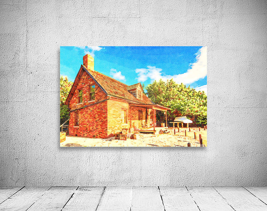 Watercolor Lighthouse keeper house Bill Baggs Wall Preview