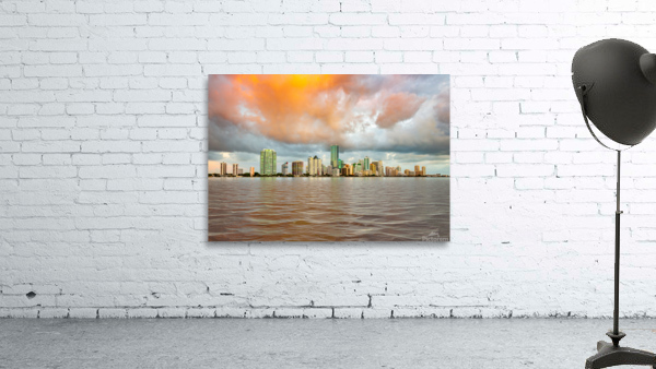 Dawn view of Miami Skyline  Wall Preview