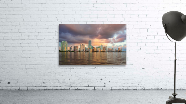 Dawn view of Miami Skyline  Wall Preview