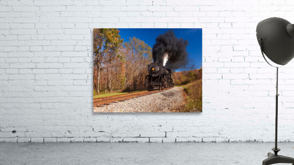 WMRR Steam train powers along railway Wall Preview