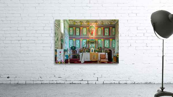 Detail of altar of the church at Santa Ines Mission Wall Preview