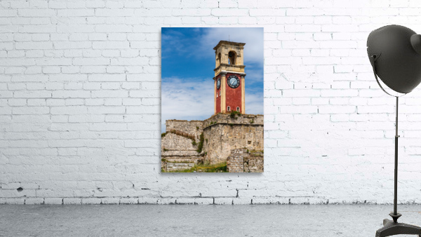 Clock tower in old fortress on Corfu Wall Preview