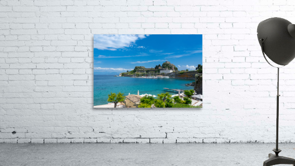 Old Fortress of Corfu on promontory by old town Wall Preview