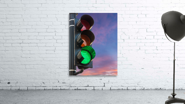 Green light on traffic signal motivational message Wall Preview