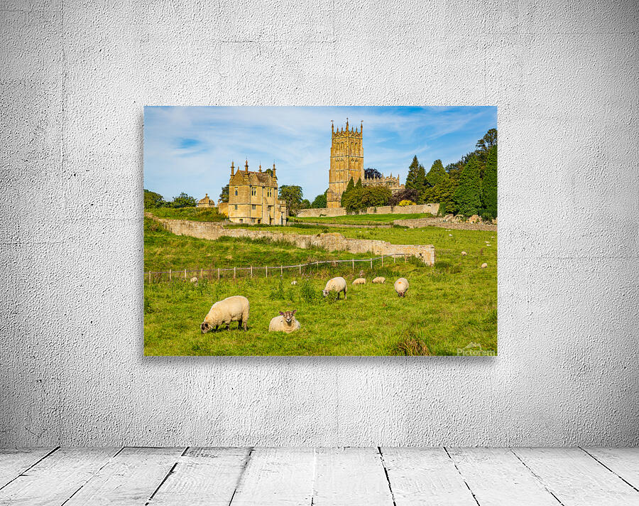 Church St James across meadow in Chipping Campden Wall Preview