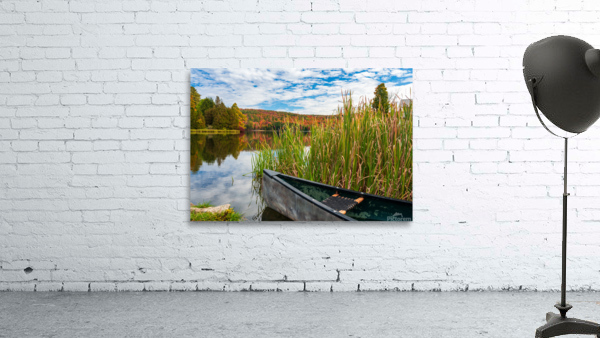Canoe ready to launch in Silver Lake Vermont Wall Preview