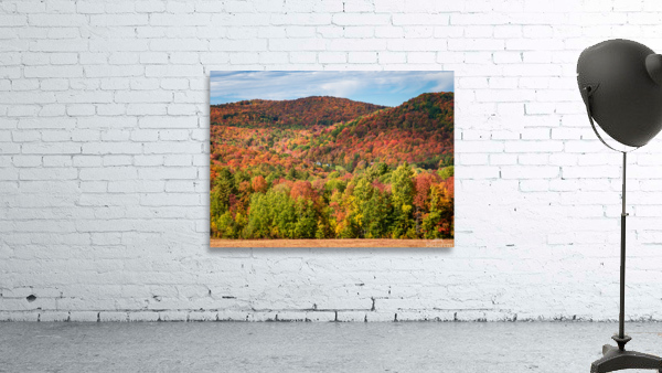 Multi-colored hillside in Vermont during the fall Wall Preview