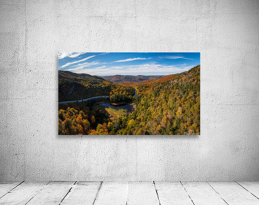 Aerial view of Appalachian Gap Road in Vermont Wall Preview