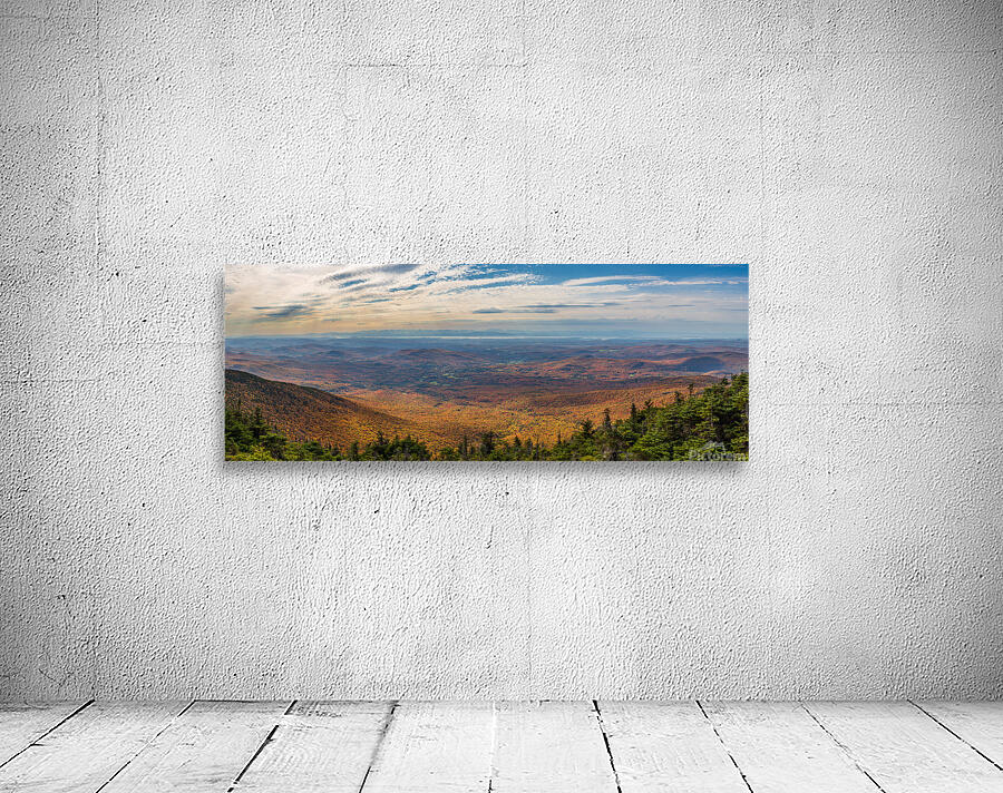 Panoramic view from Mt Mansfield in Vermont Wall Preview