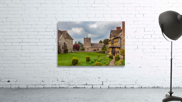 Stokesay Castle in Shropshire on cloudy day Wall Preview