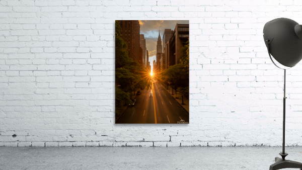 Manhattanhenge along 42nd street in NYC Wall Preview