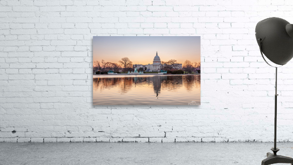 Dawn behind the dome of the Capitol in DC Wall Preview
