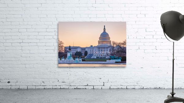 Sunrise behind the dome of the Capitol Wall Preview