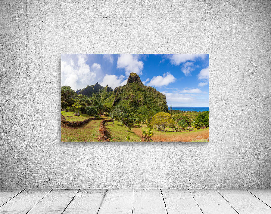 Jagged peaks above Lumahuli gardens Wall Preview