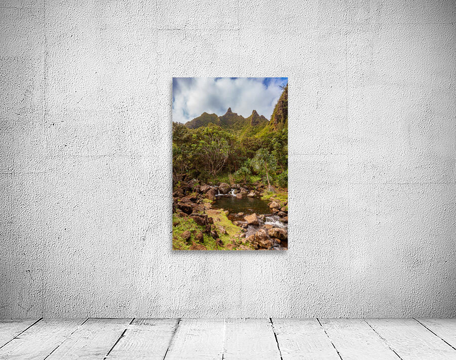 Jagged peaks above Lumahuli gardens Wall Preview