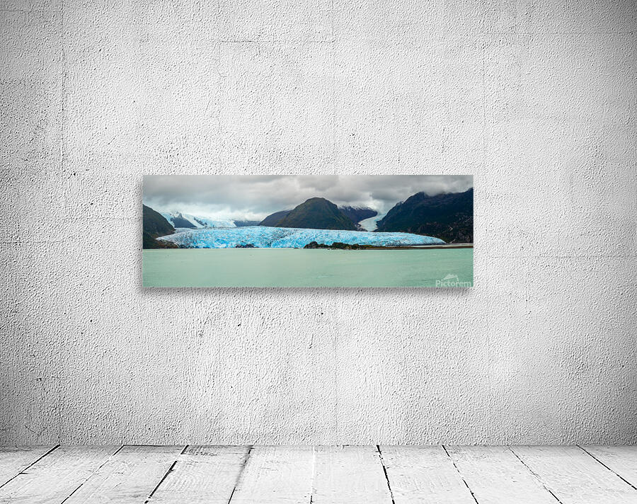 Panorama of Amalia Glacier in Patagonia from Viking cruise ship Wall Preview