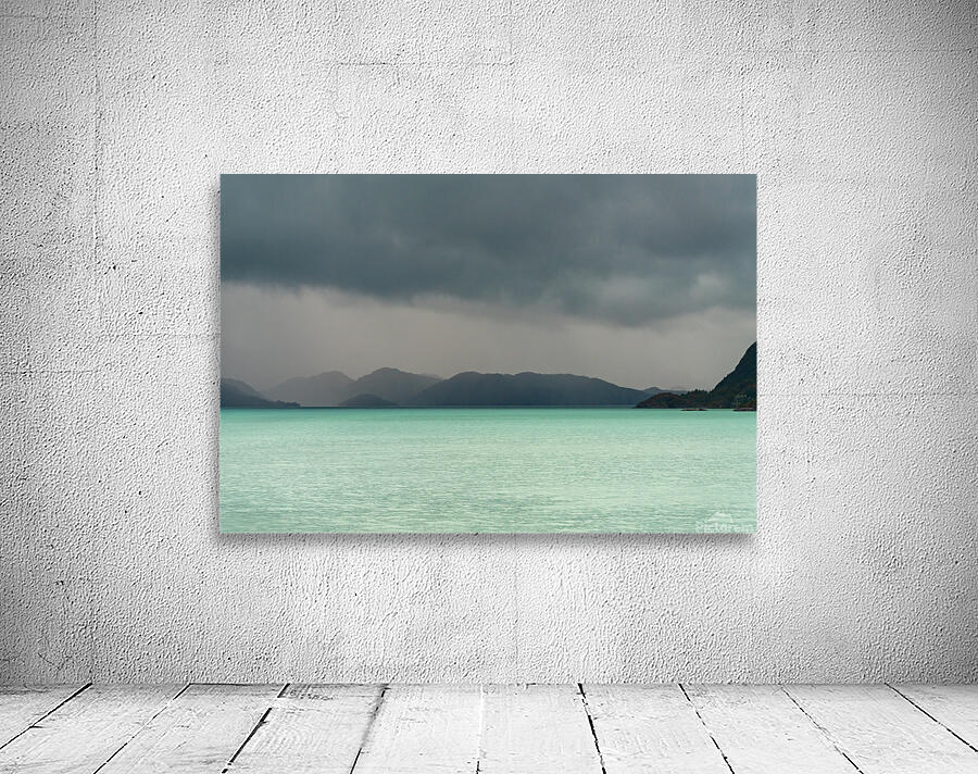 Milky ocean approaching Amalia Glacier due to suspended clay Wall Preview