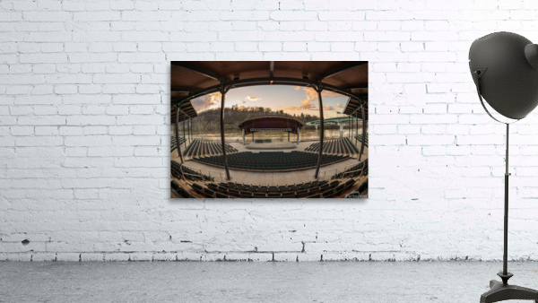 Fisheye lens view of Ruby Amphitheater in Morgantown WV Wall Preview