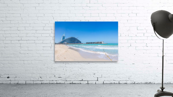 Iconic Burj al Arab behind newly constructed Marsa al Arab hotel Wall Preview