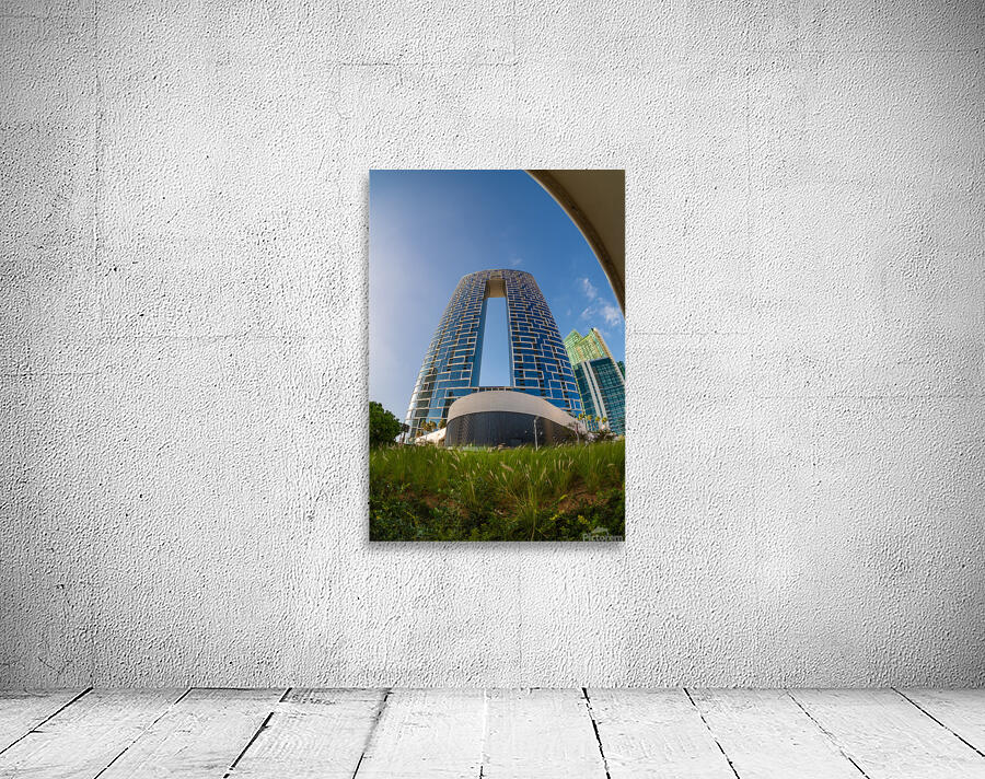 Fisheye view of hotels and apartments in JBR Beach Wall Preview