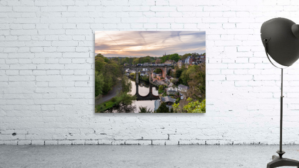 Old stone railway viaduct over River Nidd in Knaresborough Wall Preview