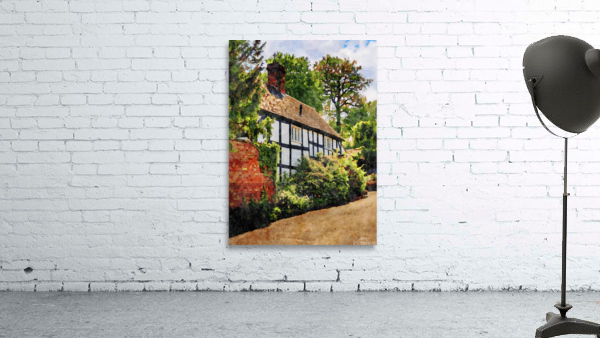 Water color of tudor home in Ellesmere Shropshire Wall Preview